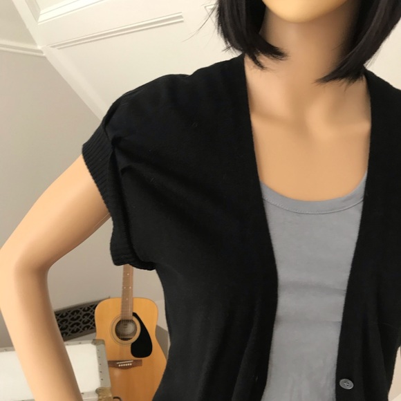 Ann Taylor SS Long Cardigan. Black. Size XS. EUC - Picture 4 of 8